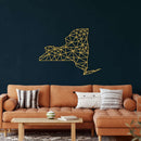 New York Map Metal Wall Art