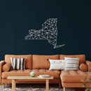 New York Map Metal Wall Art