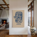 Retro Sardine Tin Wall Art – Blue & Beige Kitchen Decor