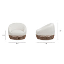Willow - Upholstered Patio Deep Seating Armchair, Wicker Frame by HouseOfZazla