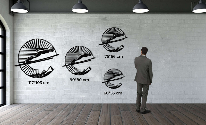 Ski Jumper Metal Wall Art