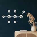 Ethanol Molecul Metal Wall Art
