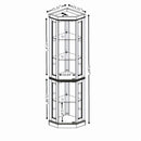 5-Tier Lighted Corner Curio Cabinet with Adjustable Glass Shelves