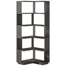 6 Tier Corner Bookshelf, L-Shaped Freestanding Shelf With Anti Drop Panels by HouseOfZazla