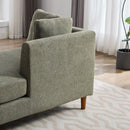 77.95'' Wide Modern Double-Sided Upholstered Chaise Lounge Indoor,Chenille Fabric Sleeper Sofa Couch With 4 Throw Pillows, Daybed with Rubberwood Legs For Living Room, Bedroom, Apartment,Green