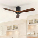 Low Profile Ceiling Fan DC, 3 Blade, Noiseless Reversible Motor, Remote Control by Unique Piece Furniture