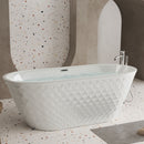 Freestanding Bathtub With Diamond Pattern Design by HouseOfZazla