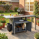 Foldable Outdoor Prep Station BBQ Cart Patio Dining Cart by HouseOfZazla