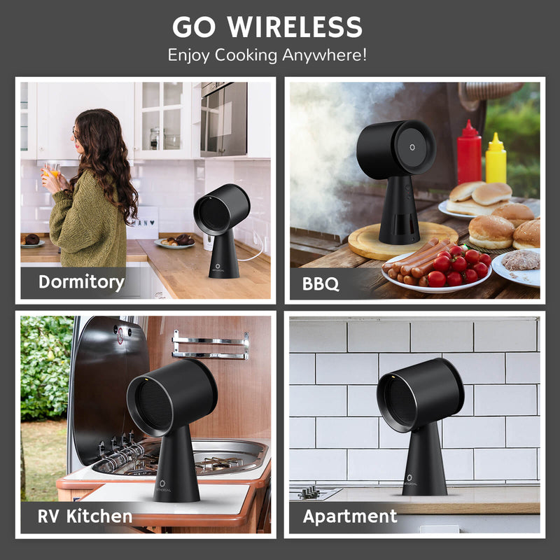 RH180 Portable Desktop Range Hood, Cordless or Plug-In Options