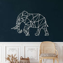 Geometric Elephant Metal Wall Art