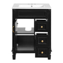 Bathroom Vanity With Sink, Compact Cabinet & 2 Drawers And Adjustable Shelf by Unique Piece Furniture