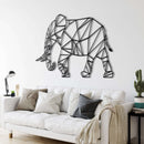 Geometric Elephant Metal Wall Art