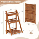 Foldable 3-Tier Solid Wood Plant Stand for Patio Balcony by LJGDeals