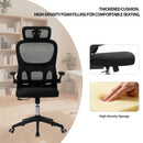 High Back Ergonomic Swivel Rolling Office Chair With Tilt Function, 3D Headrest, Lumbar Support - Black by HouseOfZazla