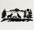 Wolf Family Metal Wall Art