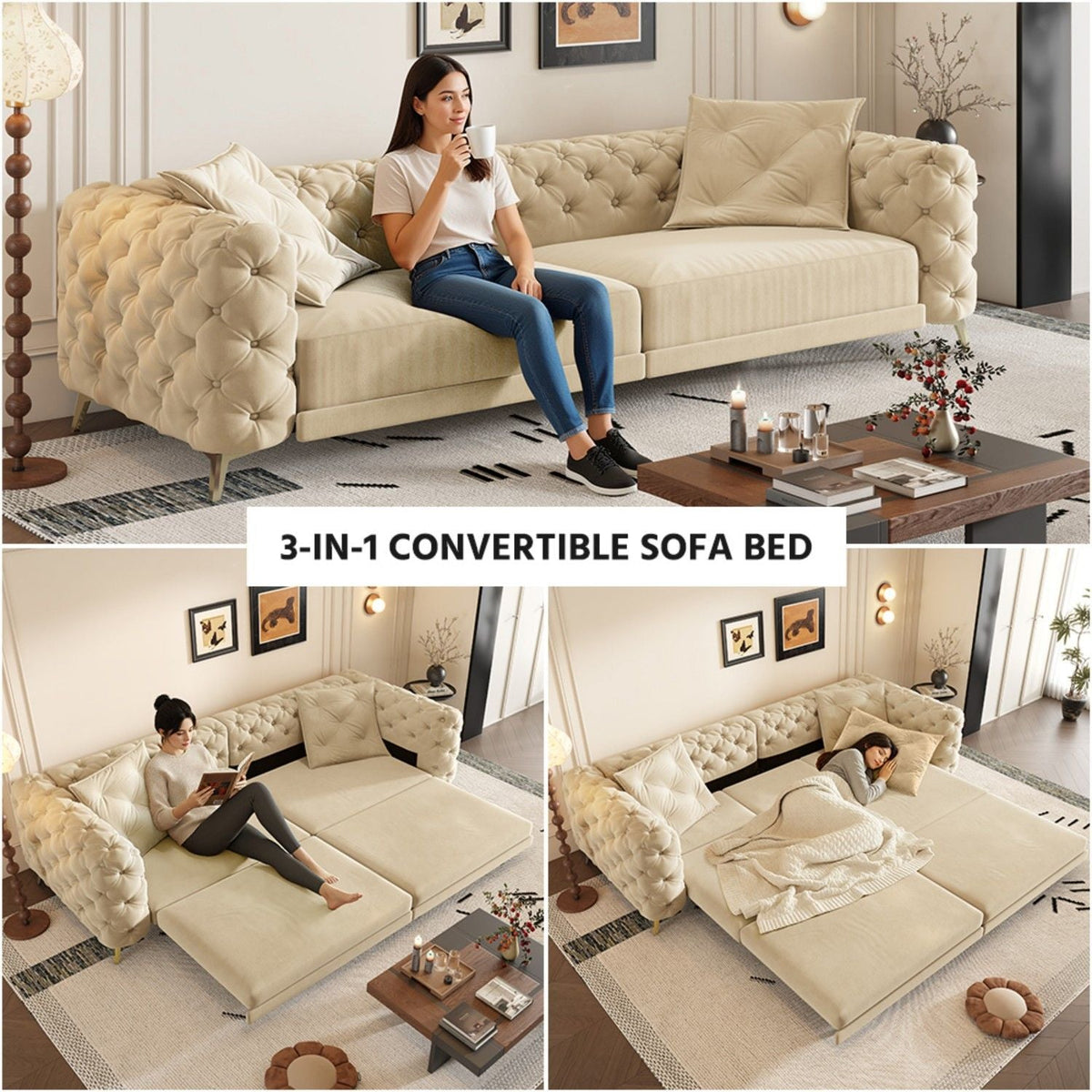 3-In-1 Convertible Sleeper Sofa, photo 21 of 40