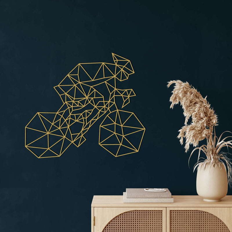 Geometric Bike Metal Wall Art