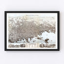 Vintage Map of New Bedford, Massachusetts 1876