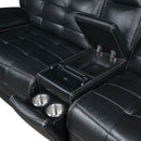 Hayden - Dual Power Reclining Sectional Sofa - Black by HouseOfZazla