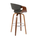 Curvini Mid - Century Modern Fixed Height Barstool With Swivel (Set of 2) by HouseOfZazla