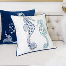Seahorses Pillow Cover With Matching Back by Unique Piece Furniture