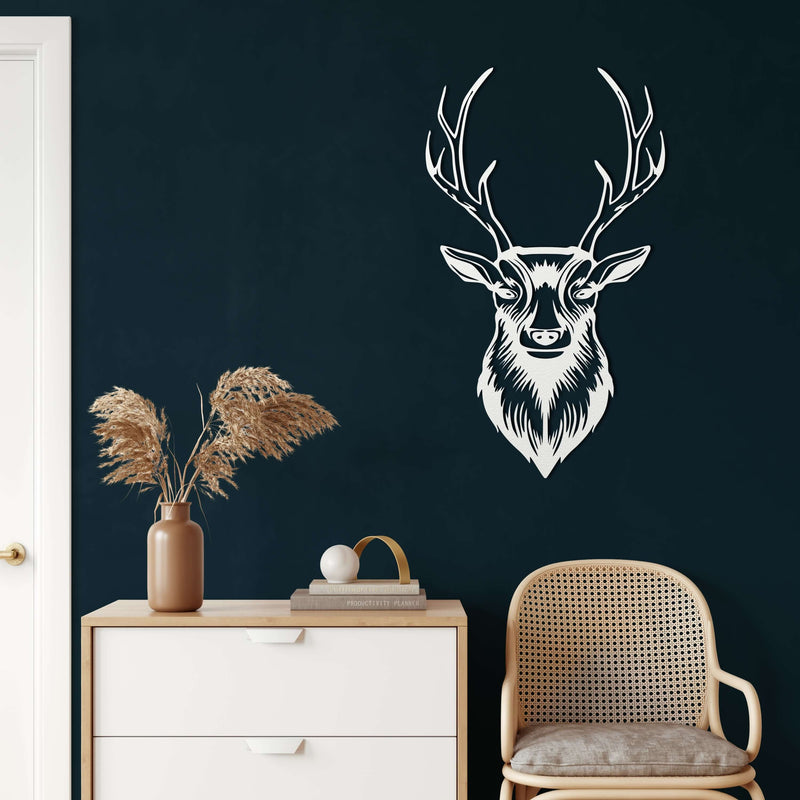 Deer Head Metal Wall Art