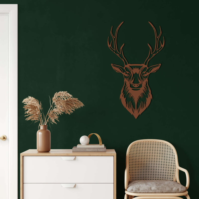 Deer Head Metal Wall Art