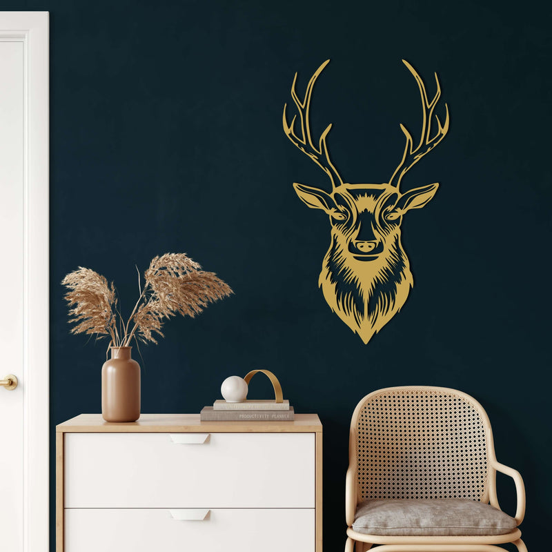 Deer Head Metal Wall Art