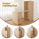 Stretchable Office Desk With Storage Shelves And Mobile Wheels by HouseOfZazla
