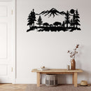Bison Family Metal Wall Art