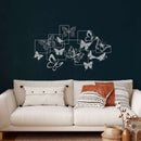 Flock of Butterflies Metal Wall Art