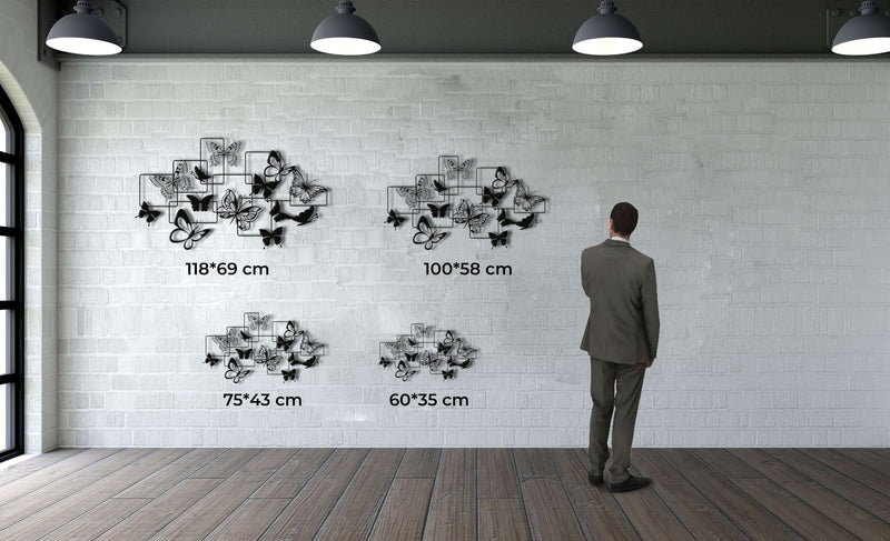 Flock of Butterflies Metal Wall Art