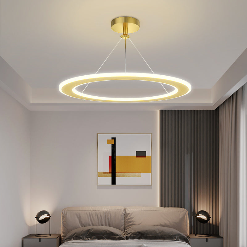 Simple Modern Circular Bedroom Study Chandelier, photo 3 of 10