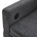 Convertible Sofa Bed Loveseat With Adjustable Backrest And USB Ports by HouseOfZazla