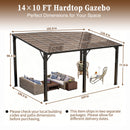 14x10 FT Hardtop Gazebo