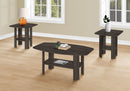 Table Set: Coffee, End, Side, Accent, Living Room, Transitional (Set of 3) - Oak by HouseOfZazla
