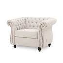Nexuson Upholstered Chesterfield Chair With Deep Tufted And Nailhead Trim by HouseOfZazla