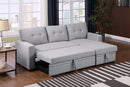 Upholstered Pull Out Sectional Sofa With Chaise by HouseOfZazla