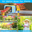 Kids Digital Camera with Flip Lens Children Video Camcorder Christmas Toy Birthday Gifts with Tripod 2.4in Screen 32G MMC Card for 3-10 Year Old Boys
