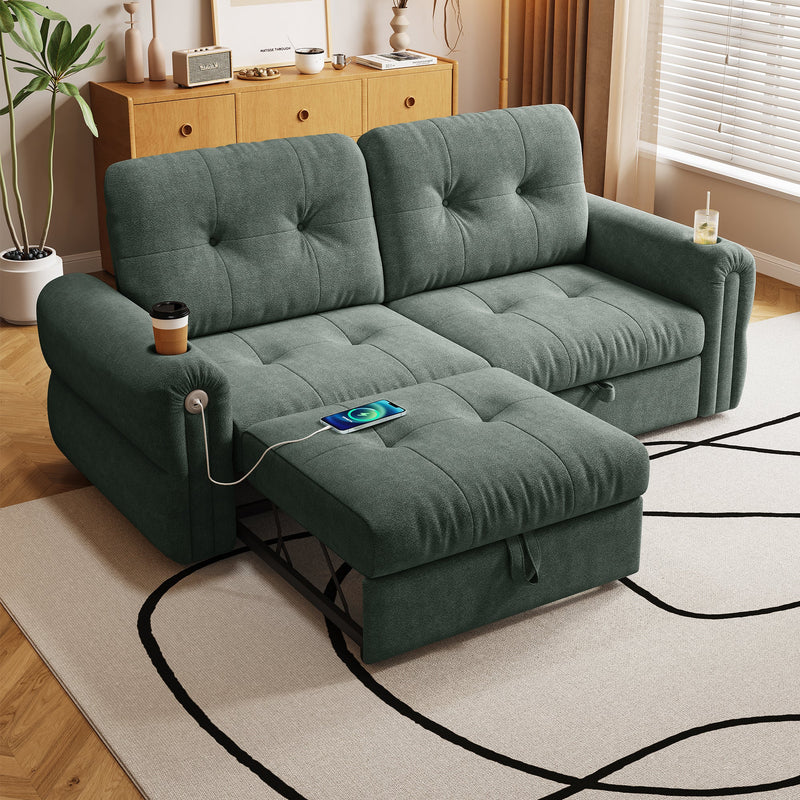 Chenille Convertible Sofa Bed, photo 5 of 10