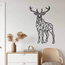 Geometric Deer Metal Wall Art
