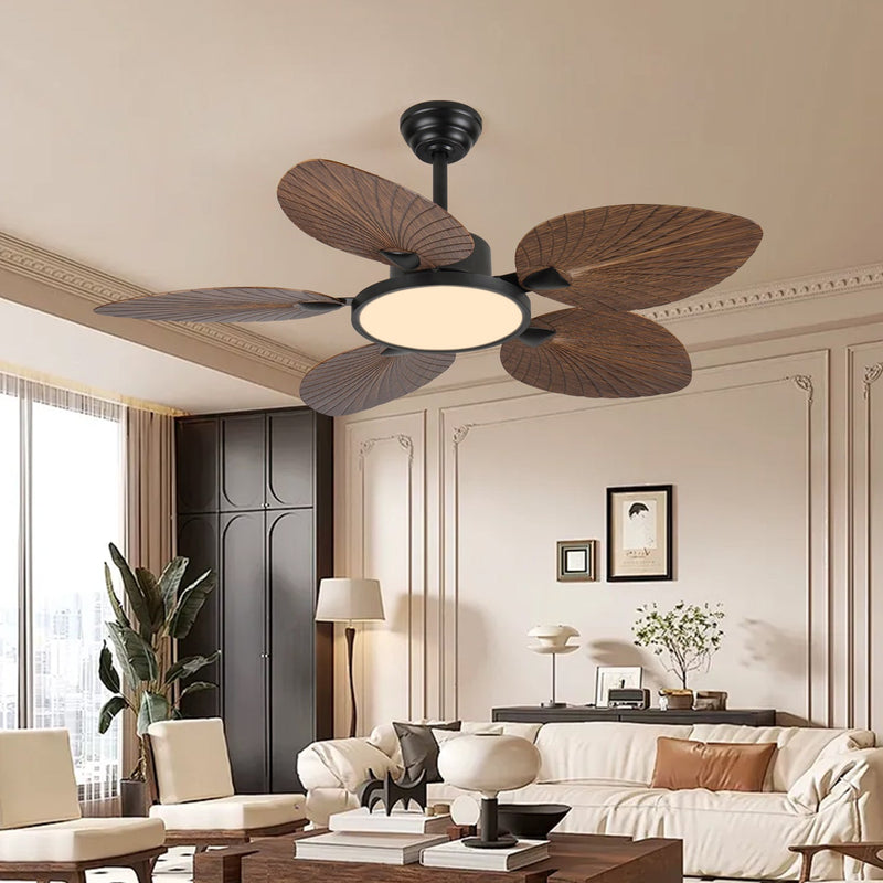 52-Inch Tropical Palm Leaf Ceiling Fan with Lights & Remote Control, photo 2 of 8