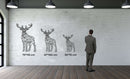 Geometric Deer Metal Wall Art