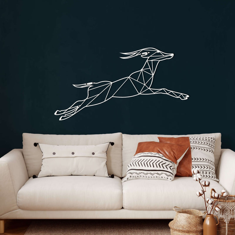 Leaping Deer Metal Wall Art