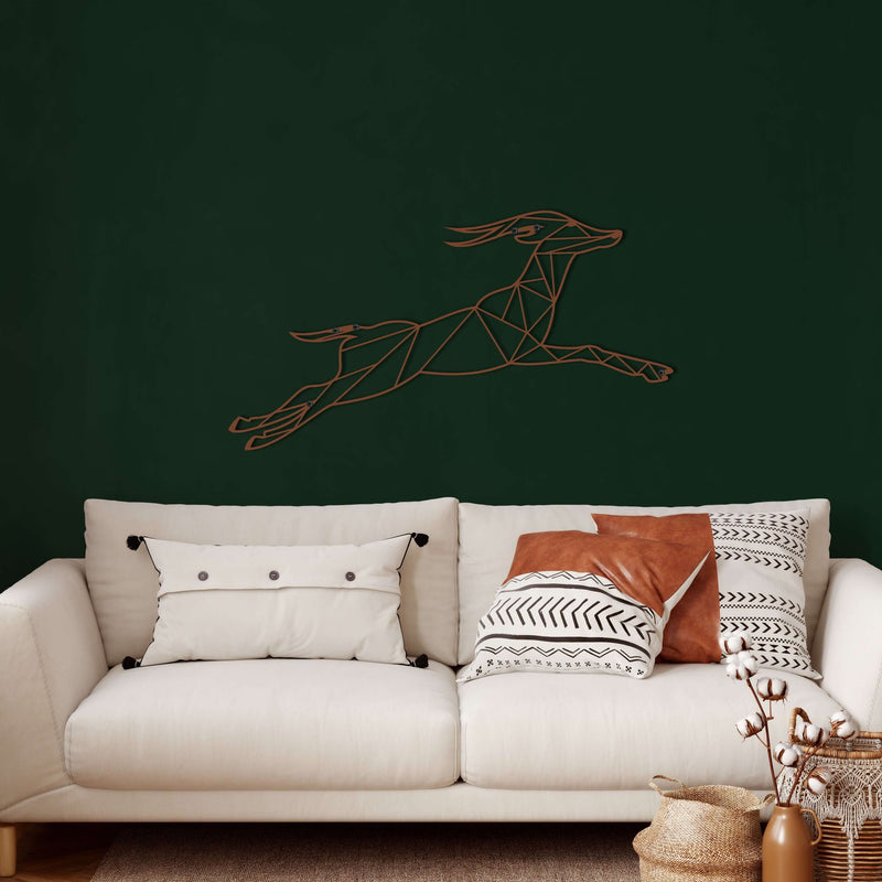 Leaping Deer Metal Wall Art