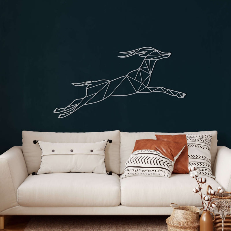 Leaping Deer Metal Wall Art