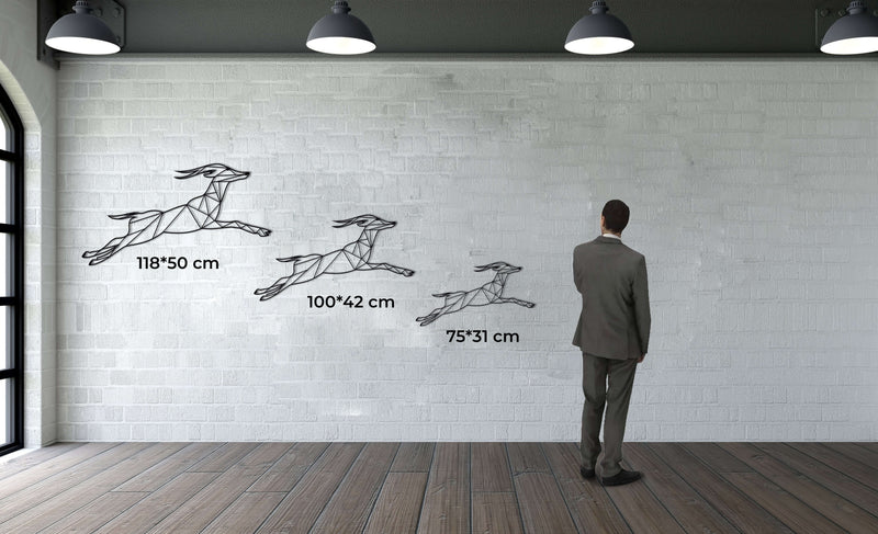 Leaping Deer Metal Wall Art