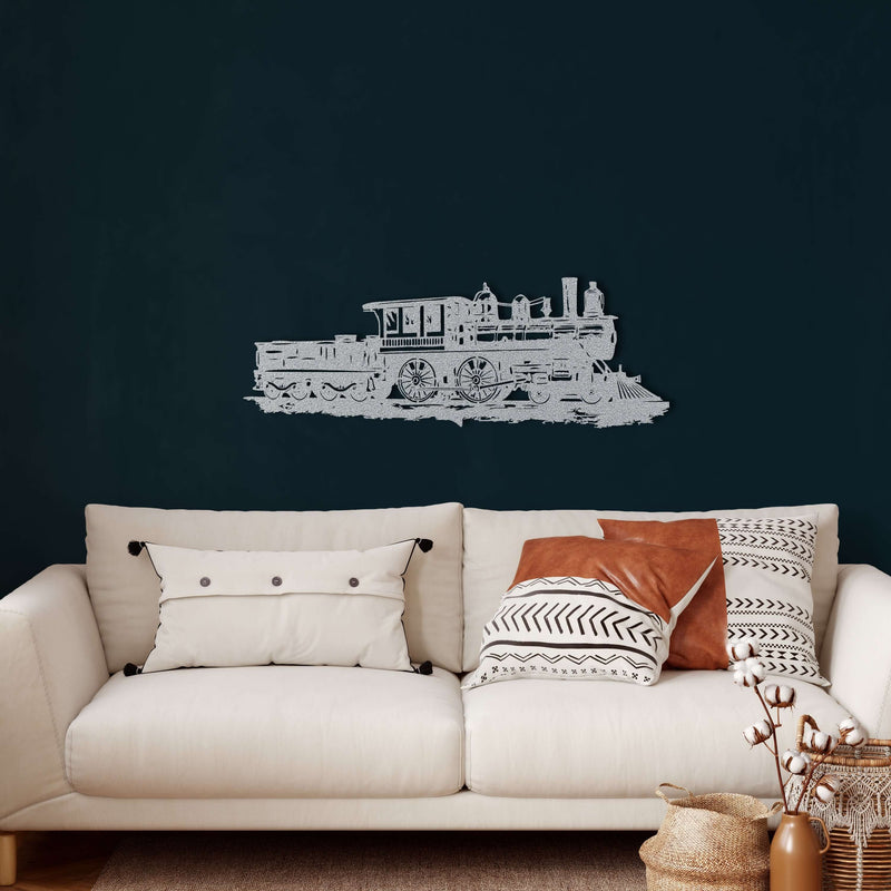 Vintage Train Metal Wall Art