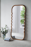 Oversized Wooden Floor Mirror With Unique Frame - Brown by Unique Piece Furniture