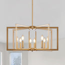 27' Modern Golden Geometric 8-Light Chandelier